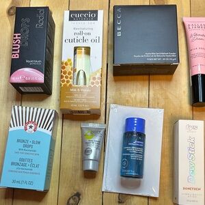 Beauty/makeup lot Becca powder,Ty’sbeauty,juice beauty,first aid beauty,,Rodial.